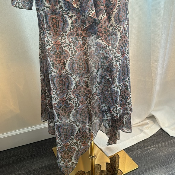 Veronica Beard Sazan Long Sleeve Handkerchief Hem Paisley Dress, SZ 4, $648 - Picture 5 of 12